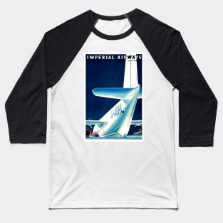 IMPERIAL AIRWAYS British Sea Plane Advertisement Vintage Airline Baseball T-Shirt